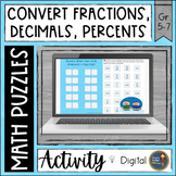 Converting Fractions Decimals Percents Winter Math Digital
