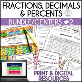 Converting Fractions, Decimals, and Percents Math Centers 