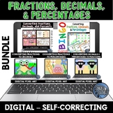 Converting Fractions, Decimals, and Percents Pixel Art Bundle