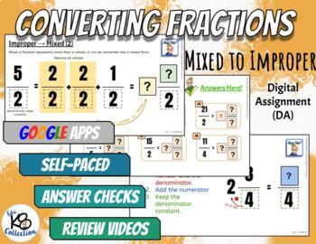 Preview of Converting Fractions  - Digital Assignment