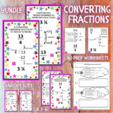 Converting Fractions Math BUNDLE