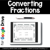 Converting Fractions Task Cards in Google Forms - Digital