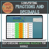 Converting Fractions and Decimals Digital Self-Checking Activity