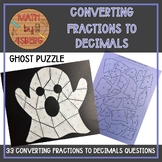 Converting Fractions and Decimals Halloween Puzzle