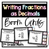 Converting Fractions to Decimals Boom Cards