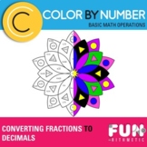 Converting Fractions to Decimals Color by Number