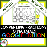 Converting Fractions to Decimals Digital Maze Activity for