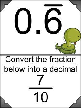 Converting Fractions to Decimals (Easier Problems) by Robert Duncan