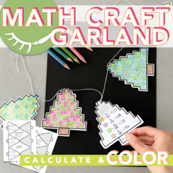 Preview of Converting Fractions to Decimals │Paper Garland Math Craft