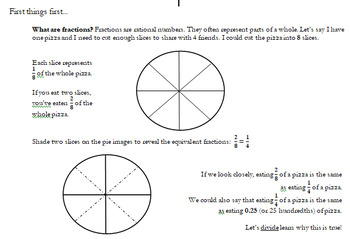 Preview of Converting Fractions to Decimals Workbook (With Answers)