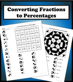 Converting Fractions to Percents Color Worksheet