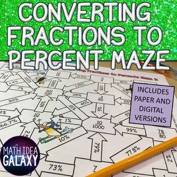 Preview of Converting Fractions to a Percent Digital Resource