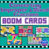 Converting Improper Fractions and Mixed Numbers Boom Cards