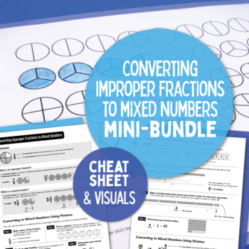Preview of Converting Improper Fractions to Mixed Numbers Mini-Bundle