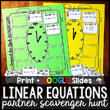 Converting Linear Equations Math Partner Scavenger Hunt Activity