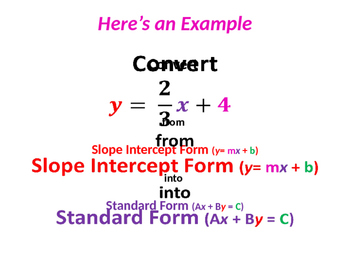 slope intercept form converter calculator