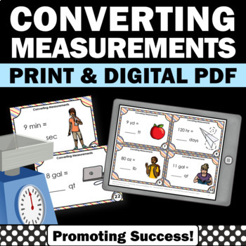 Preview of Measurement Conversions 6th Grade 4th 5th Real World Activities Converting Game