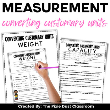 Preview of Customary Units of Length, Weight, Capacity Fifth Grade Measurement Conversions