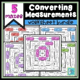 Converting Measurements Worksheet BUNDLE - Larger to Small