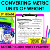 Converting Metric Units of Weight Notes  | Metric Unit Mea