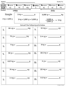 Metric Worksheets by Teacher's Take-Out | Teachers Pay Teachers