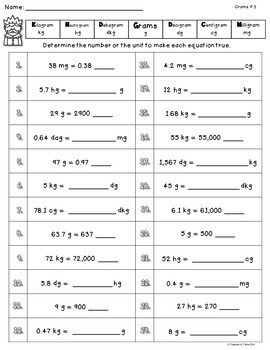 Metric Worksheets by Teacher's Take-Out | Teachers Pay Teachers