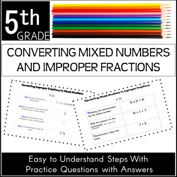Preview of Converting Mixed Numbers and Improper Fractions Powerpoint