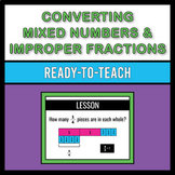 Converting Mixed Numbers and Improper Fractions Lesson