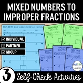 Converting Mixed Numbers to Improper Fractions Activity | 