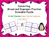 Converting Mixed to Improper Fractions Scramble