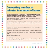 Time - Converting Number of Minutes to Number of Hours - A