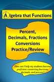 Percent Converting to Decimals and Fractions Practice/Revi