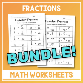 Preview of Converting Proper & Improper Fractions & Mixed Numbers BUNDLE - Test Prep