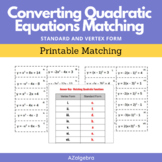 Converting Quadratic Equations Vertex Form Standard Form P
