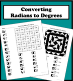 Converting Radians To Degrees Color Worksheet