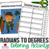 Converting Radians to Degrees Color by Number Valentine's 