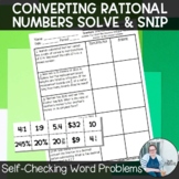 Converting Rational Numbers Solve and Snip