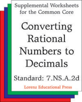 Preview of Converting Rational Numbers to Decimals (CCSS 7.NS.A.2d)