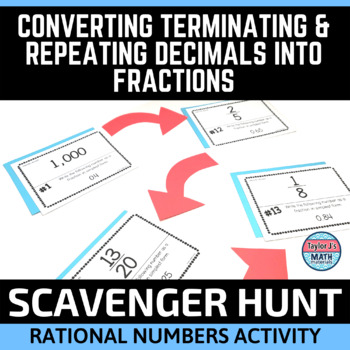 Preview of Converting Repeating & Terminating Decimals Into Fractions Activity