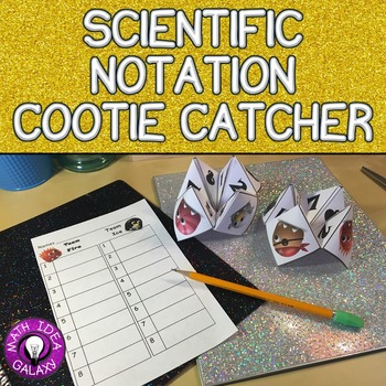 Preview of Scientific Notation Activity - Cootie Catcher