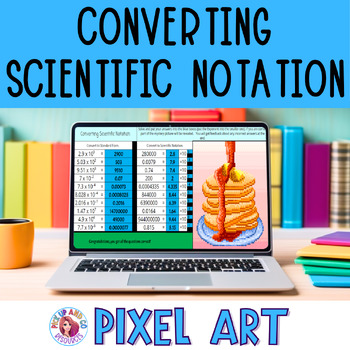 Preview of Converting Scientific Notation and Standard Form Pixel Art Digital Math Activity