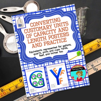 Preview of Measurement: Converting Customary Units Posters and Practice