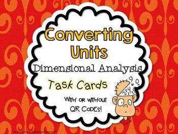 Preview of Converting Units Dimensional Analysis Task Cards