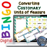 Converting Units of Measure Customary Units Digital Bingo Game