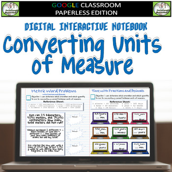 Preview of Converting Units of Measure Digital Interactive Notebook 5th Grade