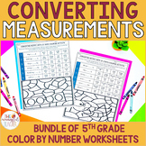 Converting Units of Measurement Color by Number Worksheet 