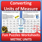 Converting Units of Measurement Worksheets METRIC Conversi