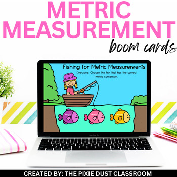 Preview of Measurement Conversions Fifth Grade Converting Metric Measurement BOOM CARDS