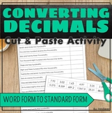 Converting Word Form to Standard Form with Decimals Cut an