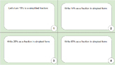 Converting between Fractions Decimals & Percents